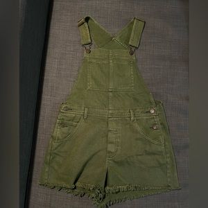 Melville Green Overall Shorts